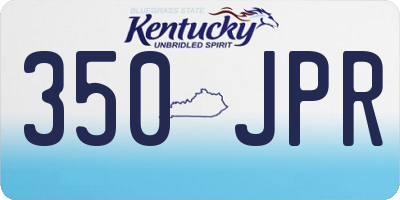 KY license plate 350JPR