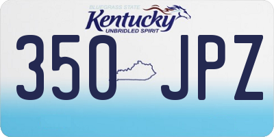 KY license plate 350JPZ