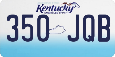 KY license plate 350JQB
