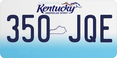 KY license plate 350JQE