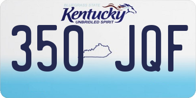 KY license plate 350JQF