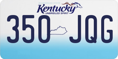 KY license plate 350JQG