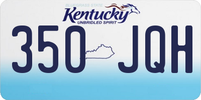 KY license plate 350JQH