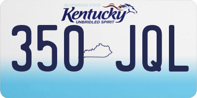 KY license plate 350JQL
