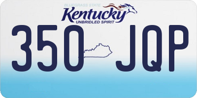 KY license plate 350JQP