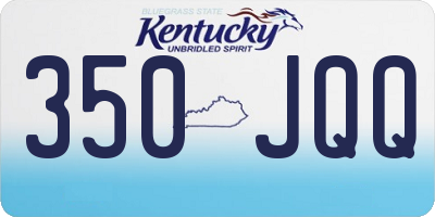 KY license plate 350JQQ