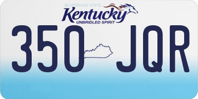 KY license plate 350JQR