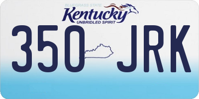 KY license plate 350JRK