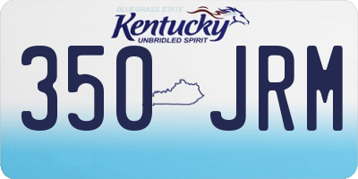 KY license plate 350JRM