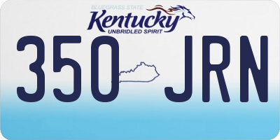 KY license plate 350JRN