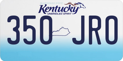 KY license plate 350JRO