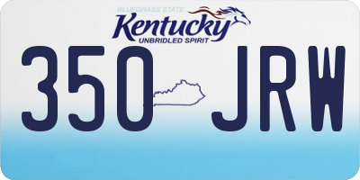 KY license plate 350JRW