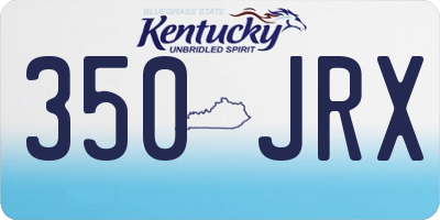 KY license plate 350JRX