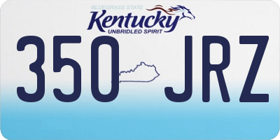 KY license plate 350JRZ