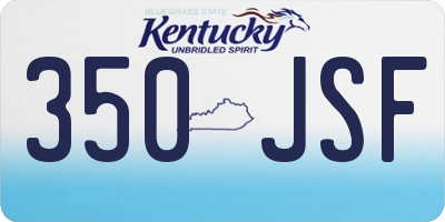 KY license plate 350JSF