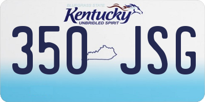 KY license plate 350JSG