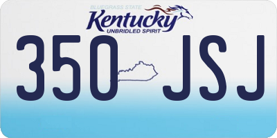 KY license plate 350JSJ