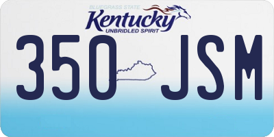 KY license plate 350JSM