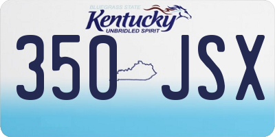 KY license plate 350JSX