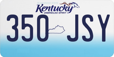 KY license plate 350JSY