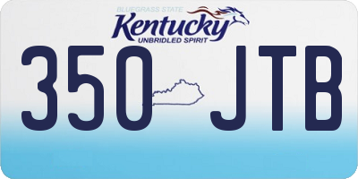 KY license plate 350JTB
