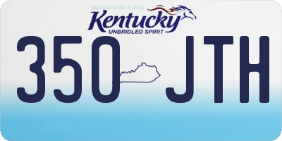 KY license plate 350JTH