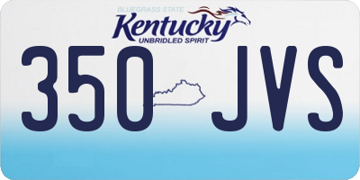 KY license plate 350JVS