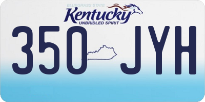 KY license plate 350JYH