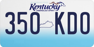 KY license plate 350KDO