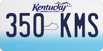 KY license plate 350KMS