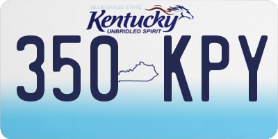 KY license plate 350KPY