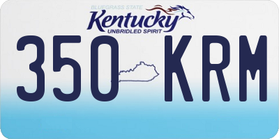 KY license plate 350KRM