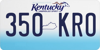 KY license plate 350KRO