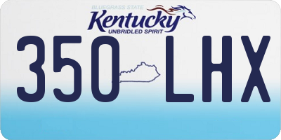 KY license plate 350LHX