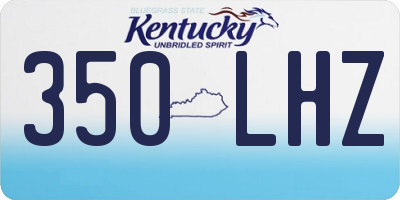 KY license plate 350LHZ