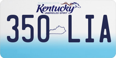 KY license plate 350LIA