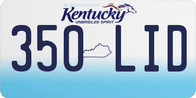 KY license plate 350LID