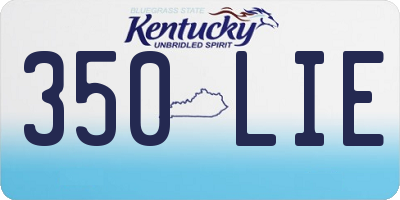 KY license plate 350LIE