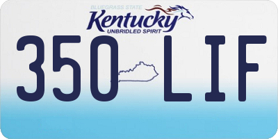 KY license plate 350LIF