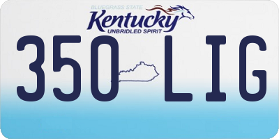 KY license plate 350LIG