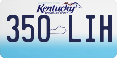 KY license plate 350LIH