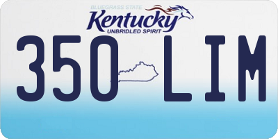 KY license plate 350LIM