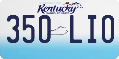 KY license plate 350LIO