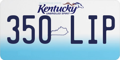 KY license plate 350LIP