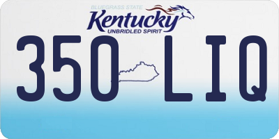 KY license plate 350LIQ