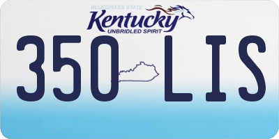 KY license plate 350LIS