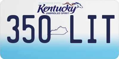 KY license plate 350LIT