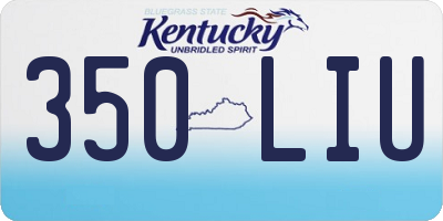 KY license plate 350LIU