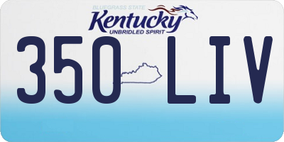 KY license plate 350LIV