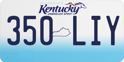 KY license plate 350LIY